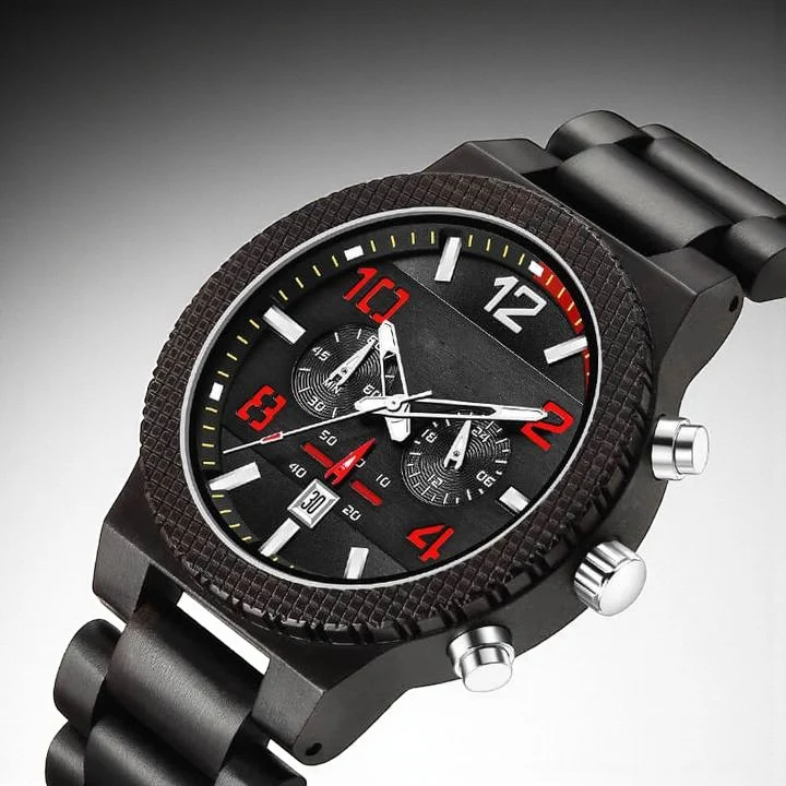 MULUKHAK Chronograph Wooden Watch - Image 4