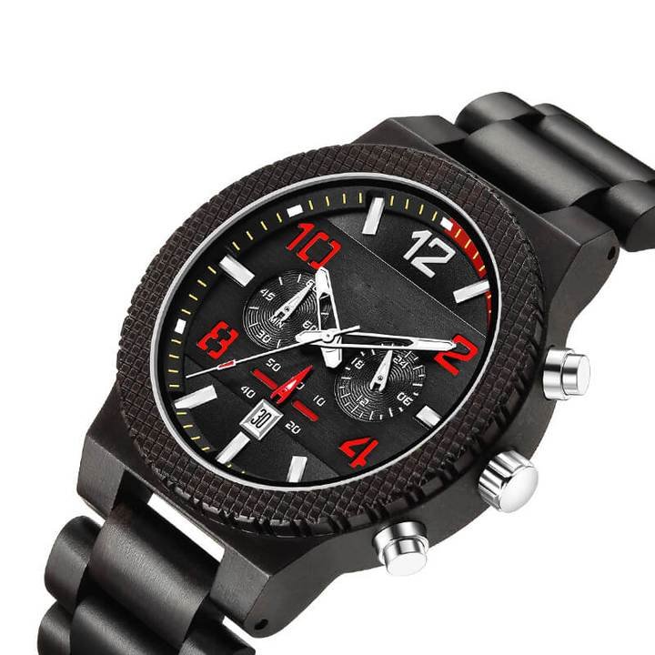 MULUKHAK Chronograph Wooden Watch - Image 2