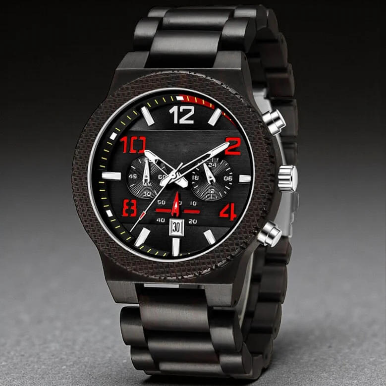 MULUKHAK Chronograph Wooden Watch