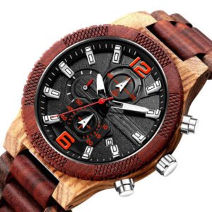 MULUKHAK Wooden Red Sandalwood Chronograph