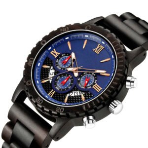 MULUKHAK Ebony Wooden Watch full black